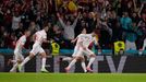 Alvaro Morata slaví gól v semifinále Itálie - Španělsko na ME 2020