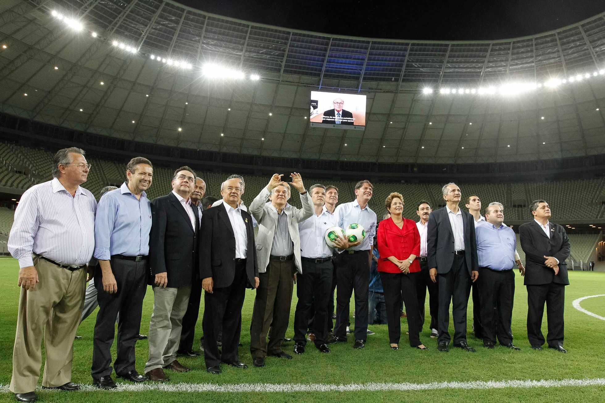 Slavnostní otevření stadionu Arena Castelao, kde se bude hrát MS v roce 2014