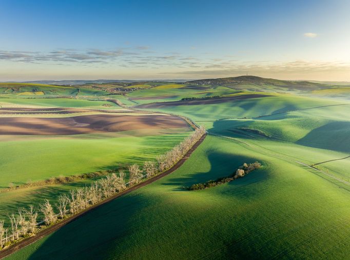 Moravské Slovácko, jižní Morava, fotografie z dronu, fotograf Radek Severa