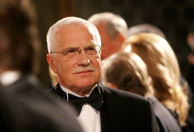 Prezident Václav Klaus na slavnosti ve Vladislavském sále