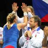 Fed Cup, finále 2014: Petra Kvitová v zápase s Andreou Petkovicovou