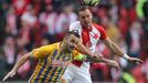 Jan Zídek a Vladimír Coufal v zápase 22. kola Slavia - Opava