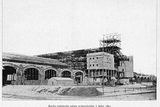 Průmyslový palác při výstavbě v lednu 1891.