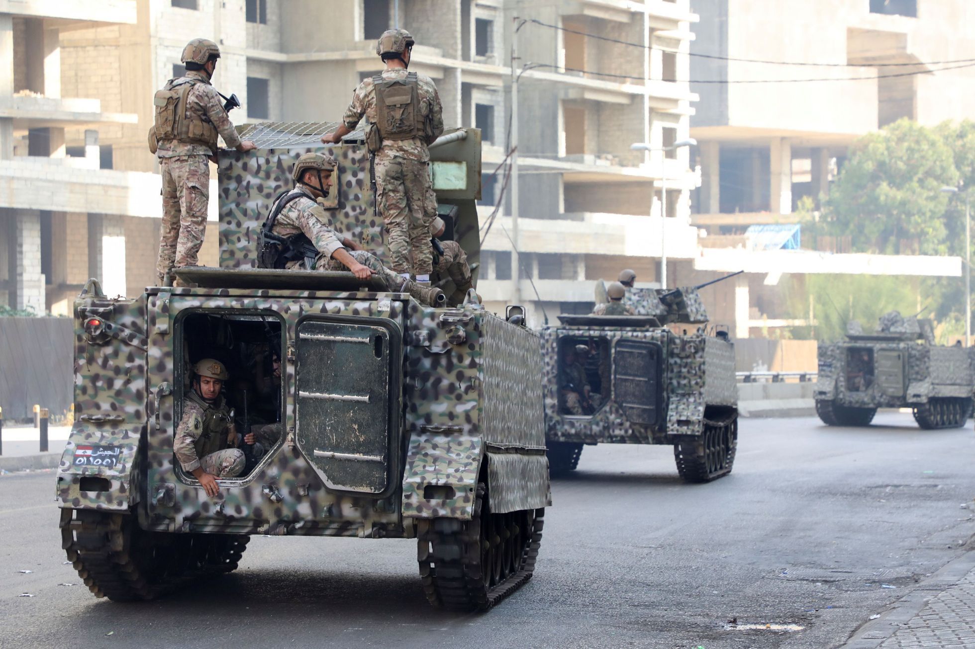 Vojáci, Bejrút, Libanon.