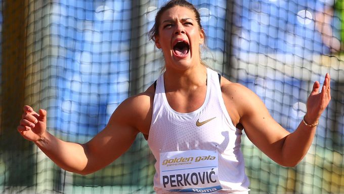 Sandra Perkovičková na Diamantové lize v Římě 2018