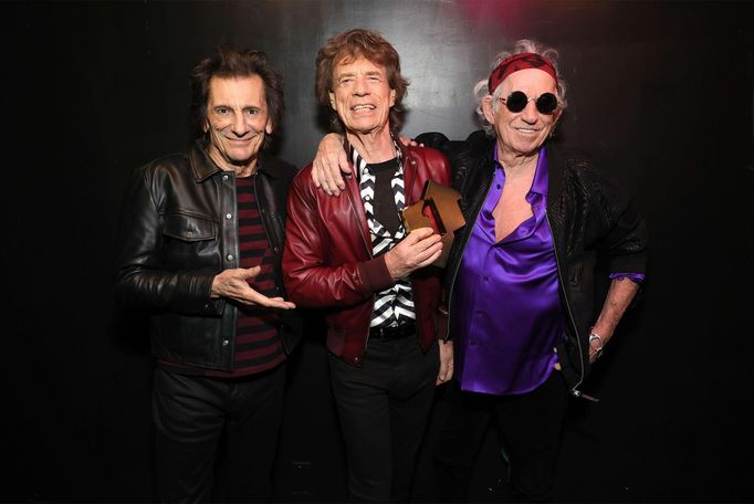 Ronnie Wood, Mick Jagger a Keith Richards.