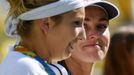 Martina Hingisová a Timea Bascinszká na olympiádě v Riu 2016