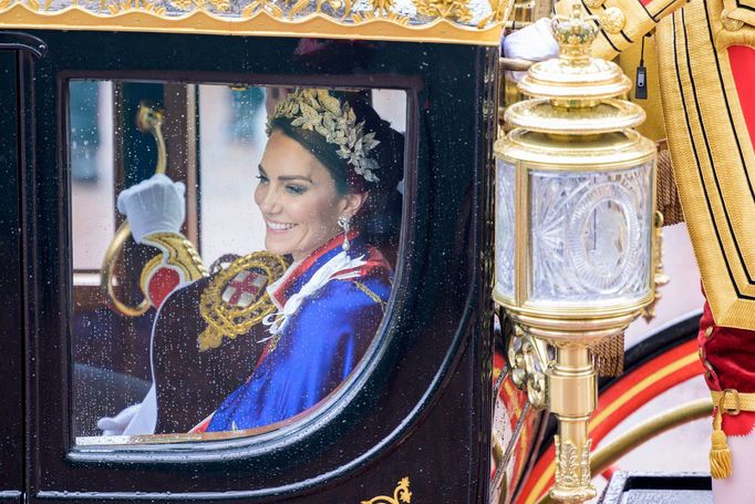 Princezna Kate 6. května 20203 během korunovace Karla III.