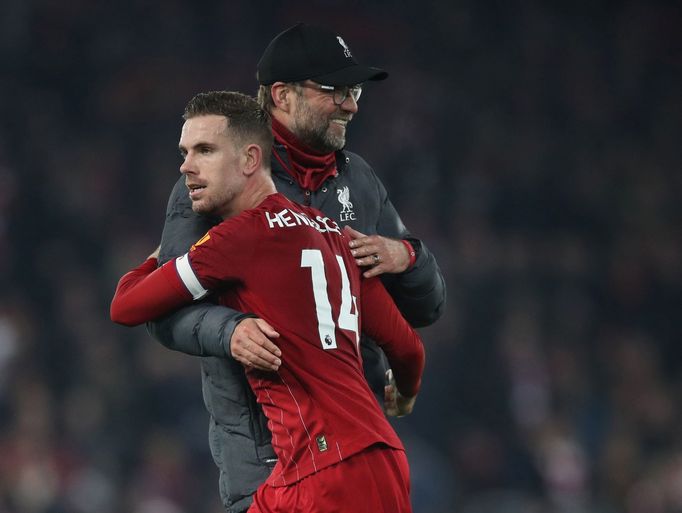 Soccer Football - Premier League - Liverpool v Wolverhampton Wanderers - Anfield, Liverpool, Britain - December 29, 2019   Liverpool manager Juergen Klopp celebrates afte