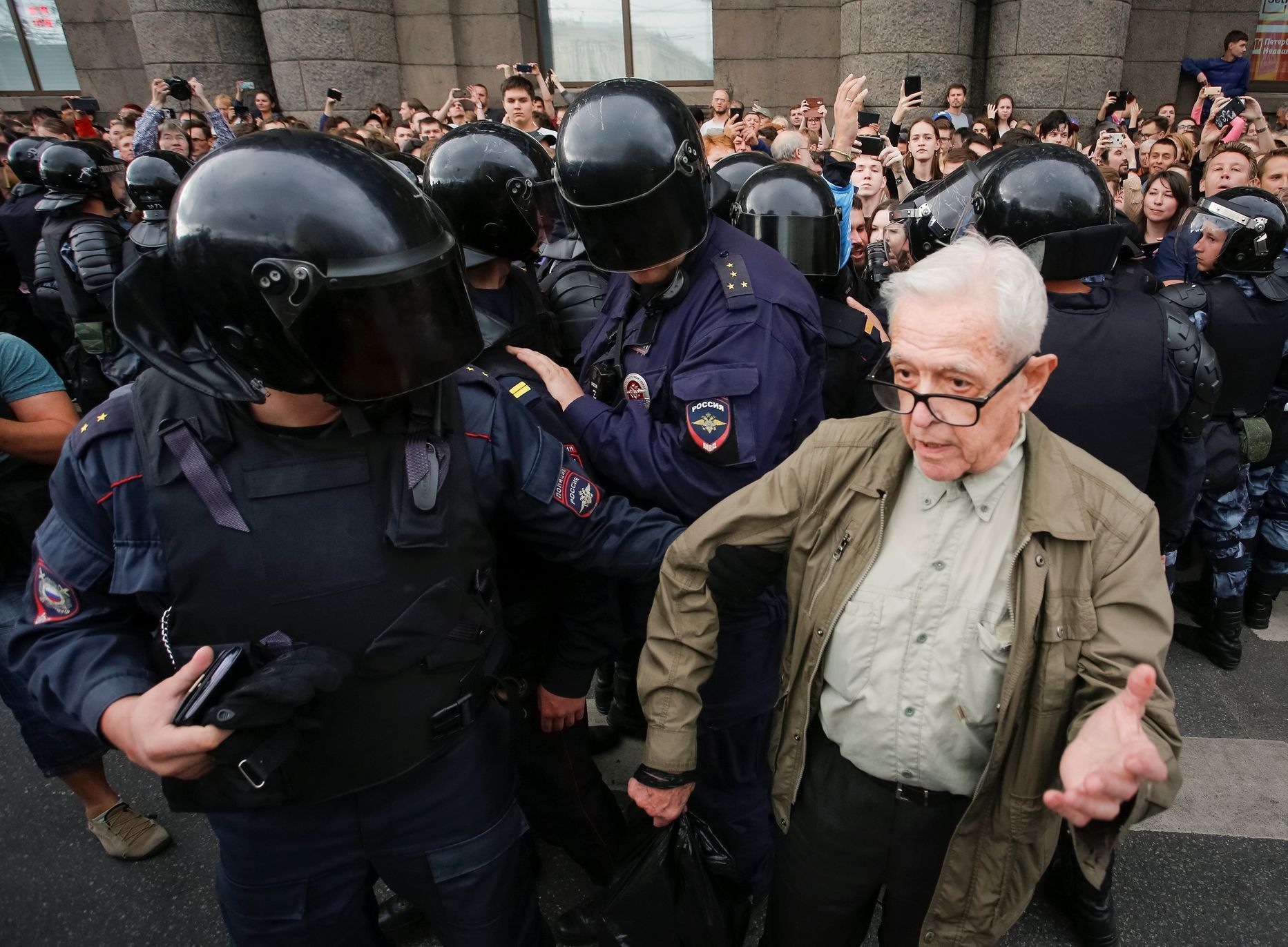 Protesty v Rusku proti důchodové reformě