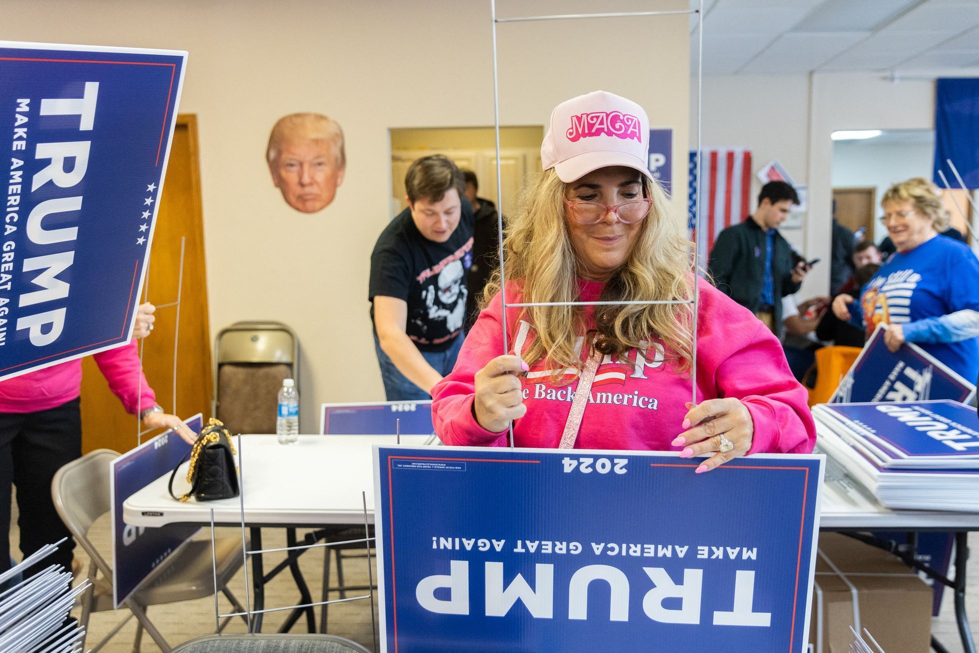 Iowa usa volby zima sníh