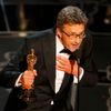 Director Pawel Pawlikowski holds his Oscar for best foreign language film at the 87th Academy Awards in Hollywood, California