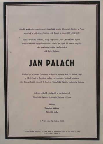 Jan Palach - parte