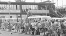 Autobusové nádraží Florenc, rok 1976.