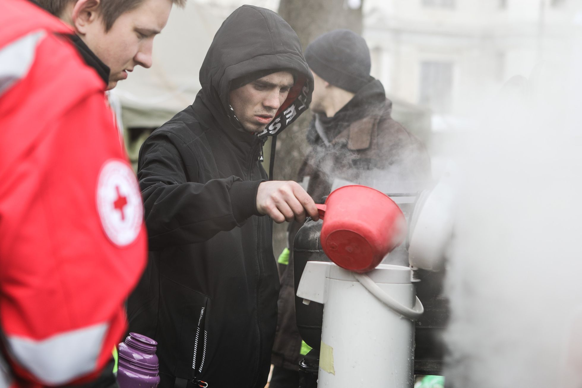 Válka na Ukrajině - nádraží Lvov, uprchlíci, děti, ukrajinci, humanitární krize