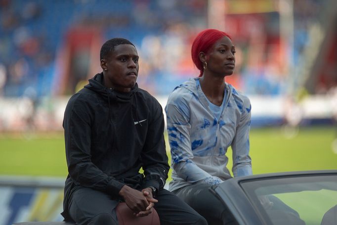 Zlatá tretra 2019: Christian Coleman a Shaunae Millerová-Uibová při slavnostním zahájení mítinku