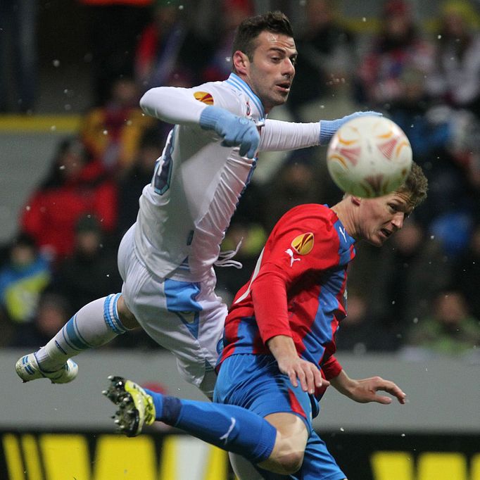 Fotbal, Evropská liga, Plzeň - Neapol: Václav Procházka a Emanuele Calaió