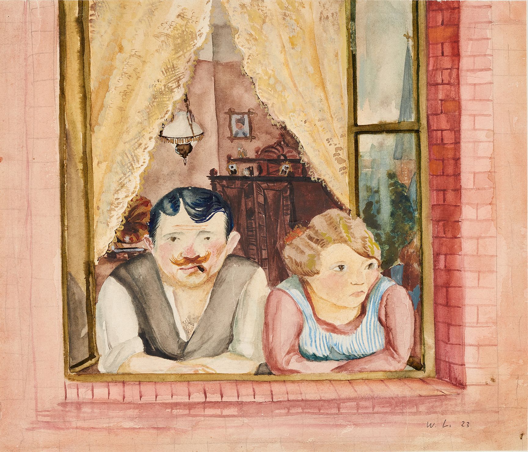 Wilhelm Lachnit (1899–1962) Muž a žena v okně 1923