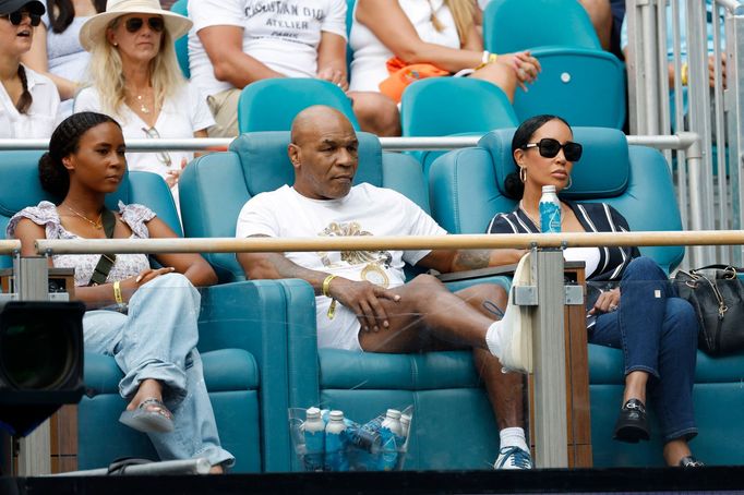 Mike Tyson, finále Miami 2023 (Kvitová - Rybakinová)