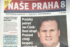 "Pražský patriot." Okamurův muž je týden před volbami na titulce novin, které založil