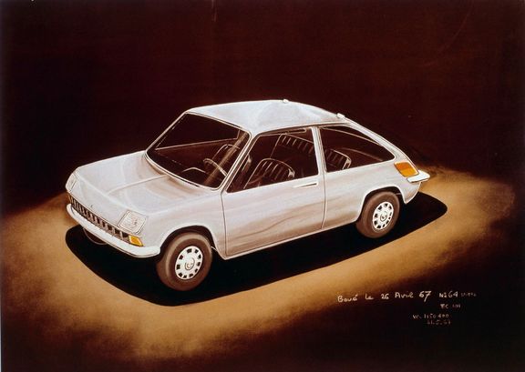 Jeden z původních návrhů designu Renaultu 5.