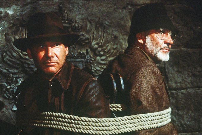 Harrison Ford a Sean Connery na snímku z třetího dílu Indiana Jonese.