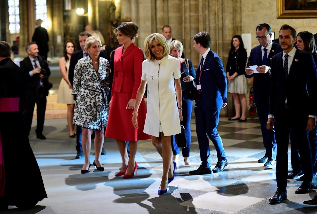 Trumpová Macronová Notre Dame