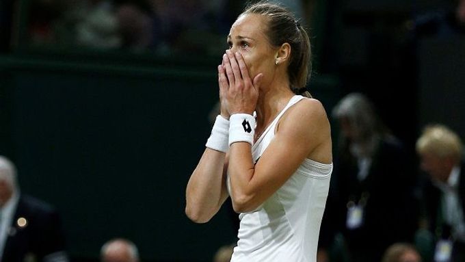 Magdalena Rybáriková a její dojetí po postupu do semifinále Wimbledonu.