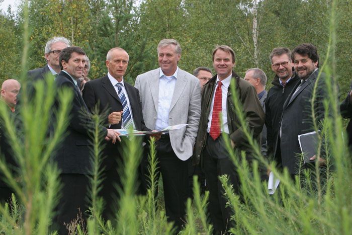 Topolánek s Bursíkem v Sokolovské uhelné pánvi