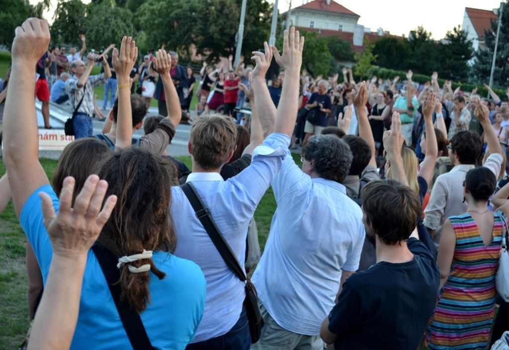 Demonstrace proti Rusnokově vládě