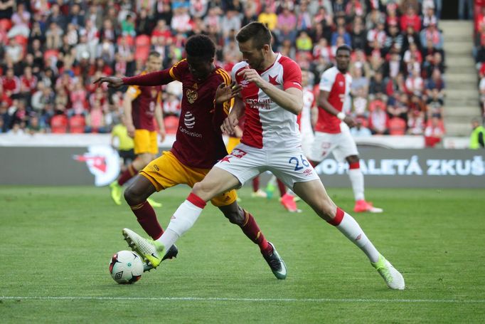 EPL, Slavia-Dukla: Michael Lüftner	- Peter Olayinka