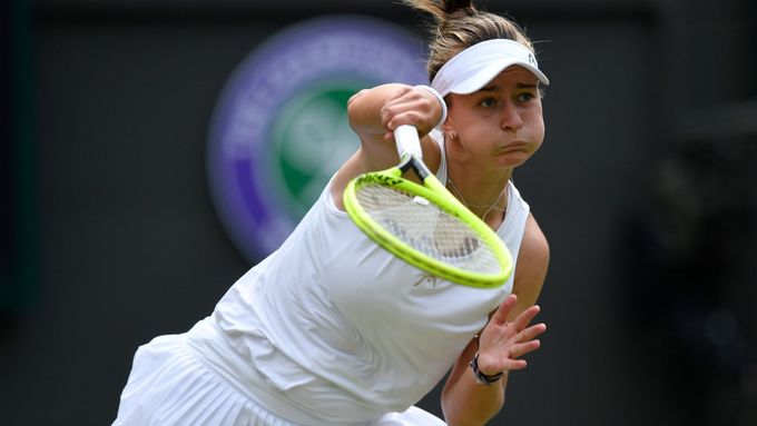 Barbora Krejčíková v osmifinále Wimbledonu 2021