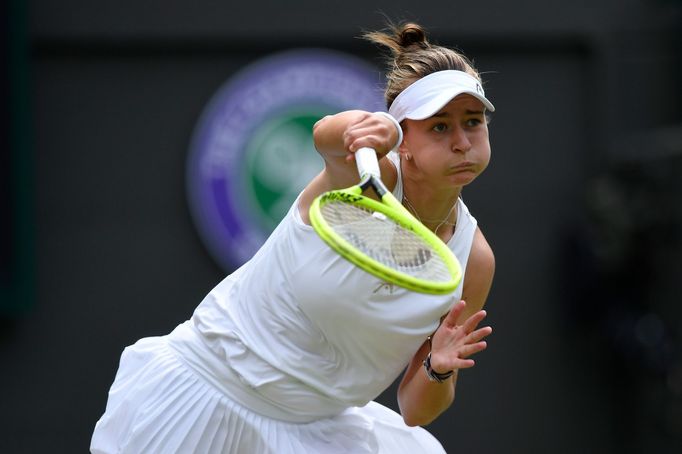 Barbora Krejčíková v osmifinále Wimbledonu 2021