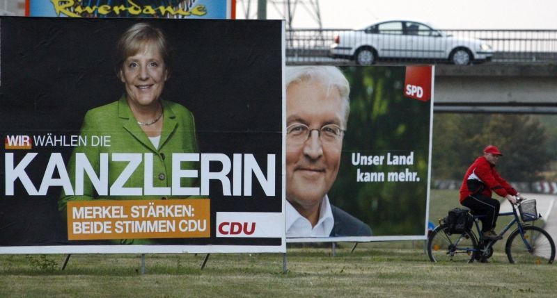 Frank-Walter Steinmeier a Angela Merkelová