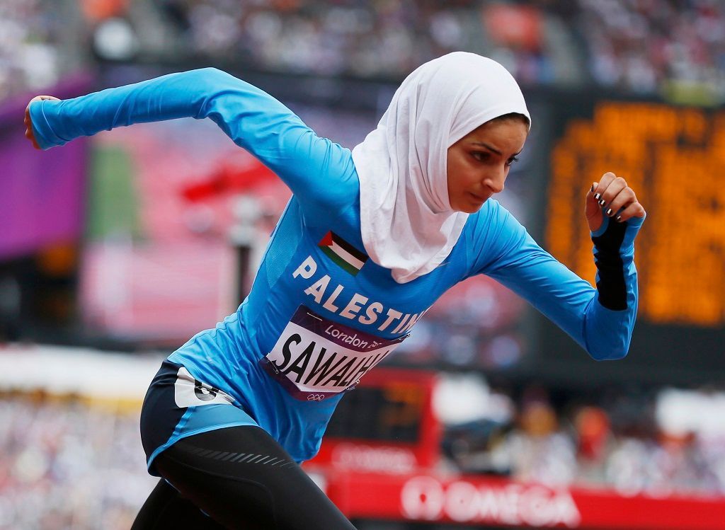 Palestinka Woroud Sawalhaová, rozběhy na 800 metrů, olympiáda Londýn 2012