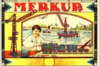 Design krabice Merkuru ve 30. letech. Merkur byla vzhledem k ceně hračkou pro dobře situované děti.