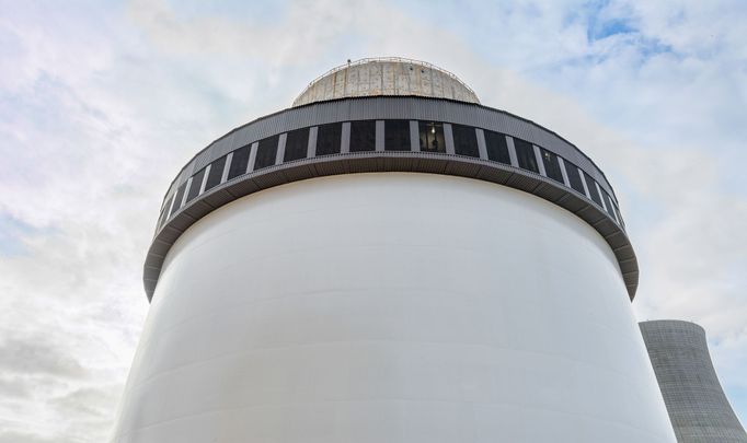 Jaderná elektrárna Plant Vogtle ve státě Georgia v USA, kterou provozuje společnost Georgia Power. Fotografie byly pořízené v listopadu v roce 2022.