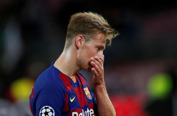 Frenkie de Jong po zápase LM Barcelona - Slavia Praha