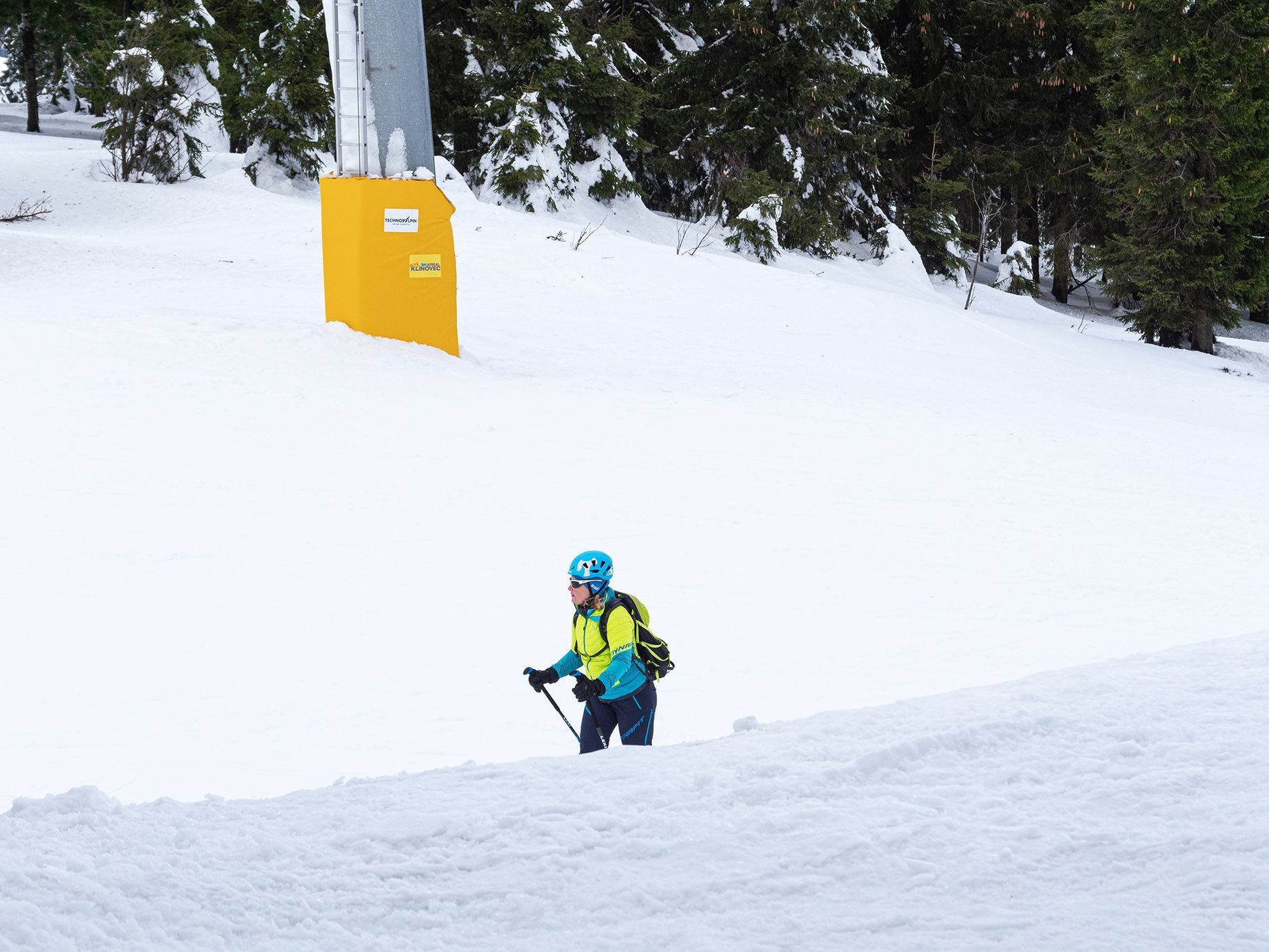 Koronavirus, leden 2021 - prázdné sjezdovky v Krušných horách, Klínovec