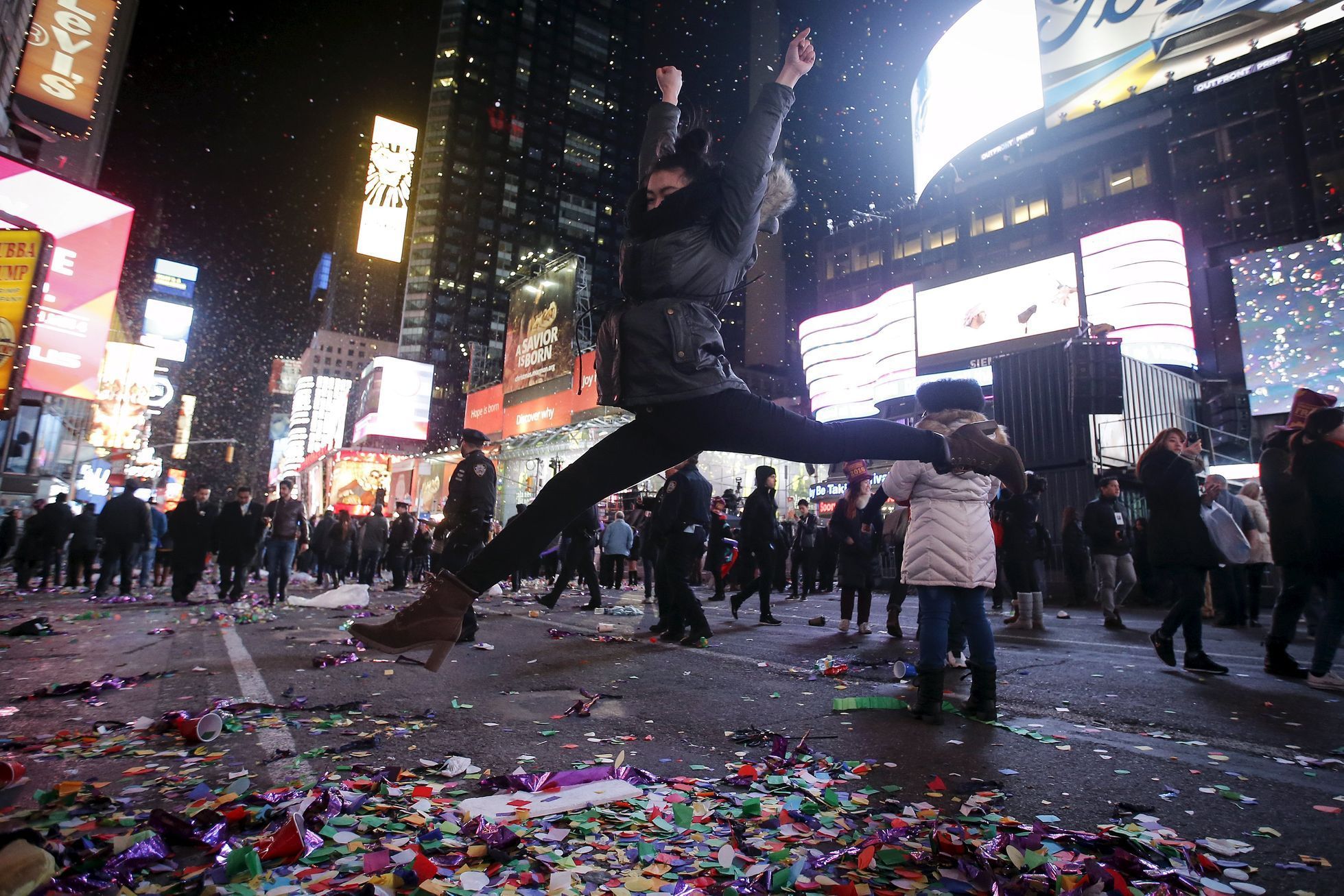 Oslavy Nového roku na Manhattanu