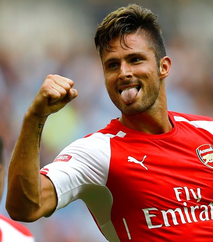 Community Shield, Arsenal - Manchester City: Olivier Giroud slaví gól