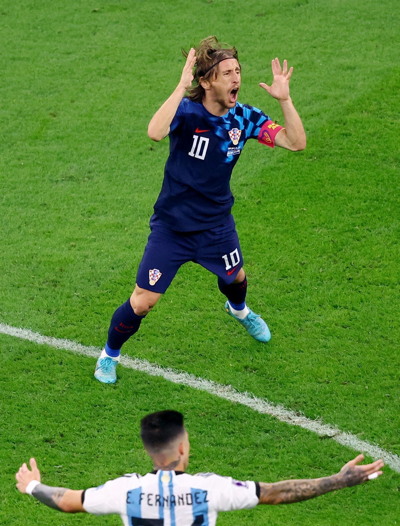 Luka Modrič v semifinále MS 2022 Argentina - Chorvatsko