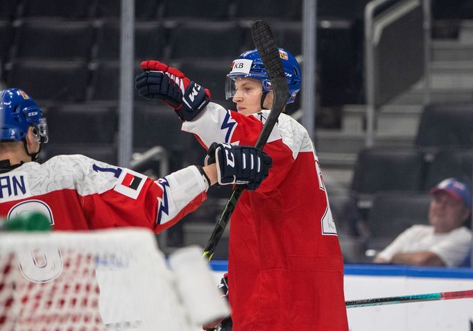 Gabriel Szturc slaví rozhodující gól proti Slovensku