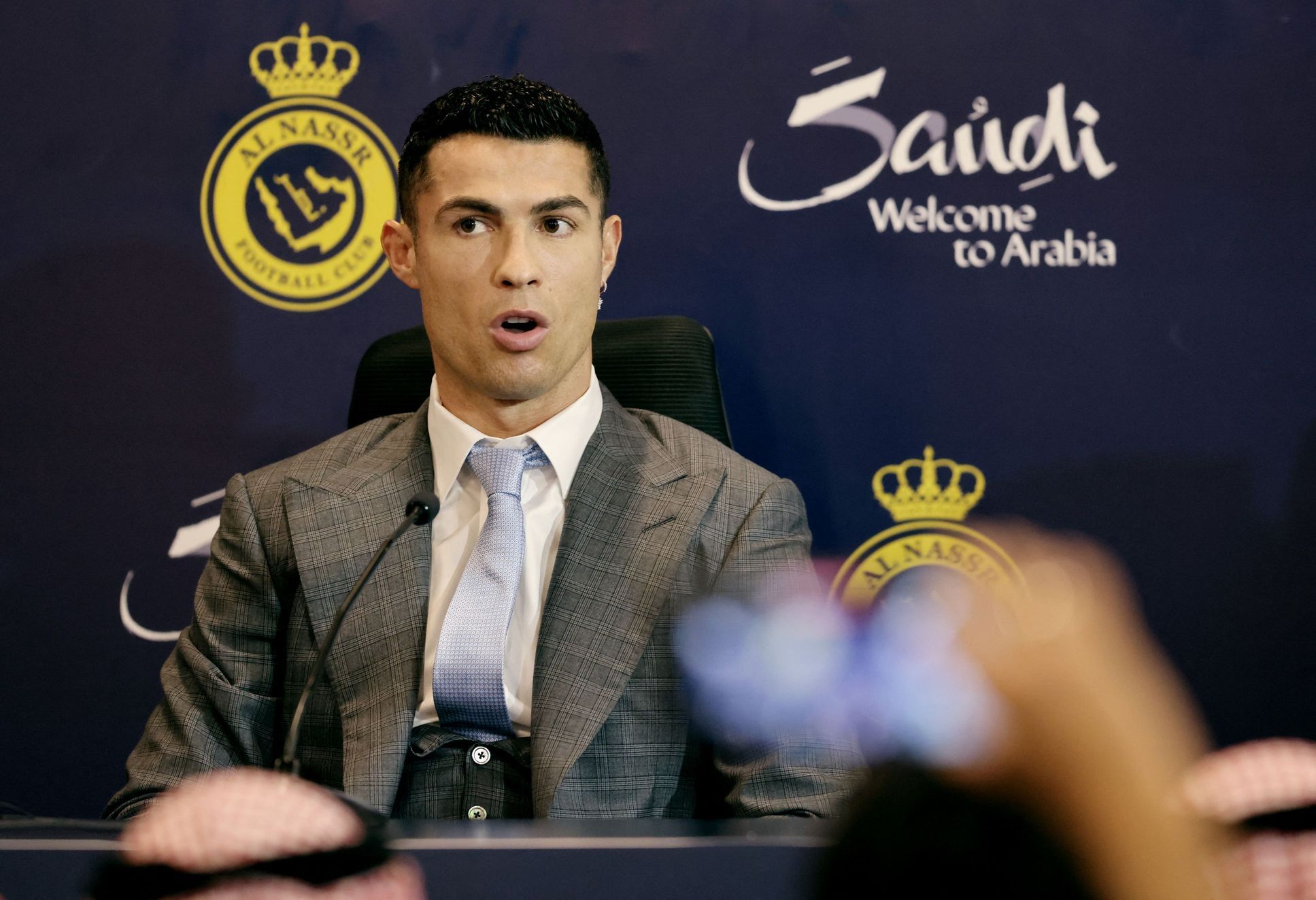 Cristiano Ronaldo při nástupu do Al Nassr
