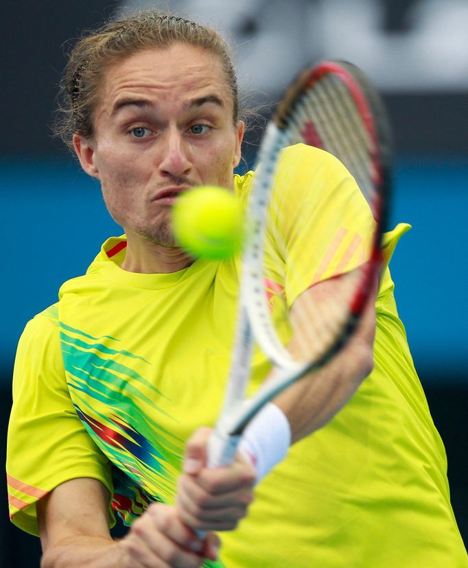 Ukrajinský tenista Alexandr Dolgopolov na turnaji v Brisbane