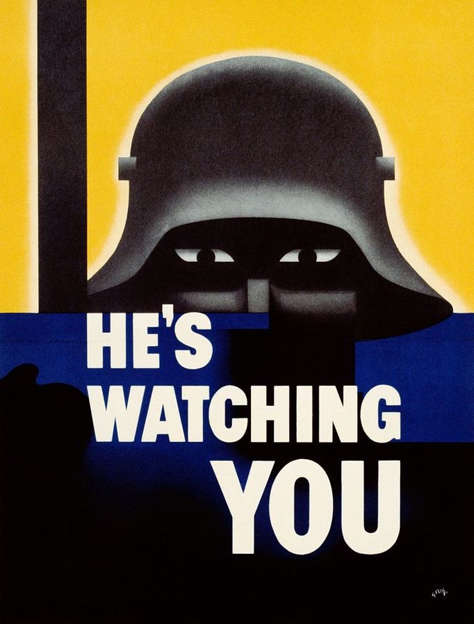 <He's Watching You> Plakát Glenn Grohe He's Watching You Poster by Glenn Grohe