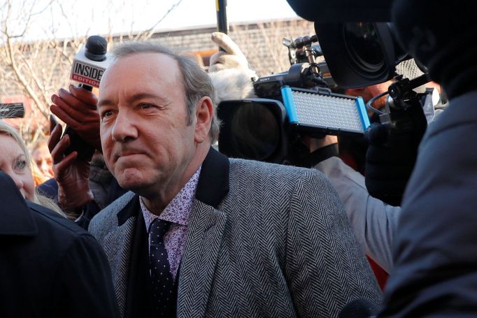 Herec Kevin Spacey před soudem na ostrově Nantucket - leden 2019