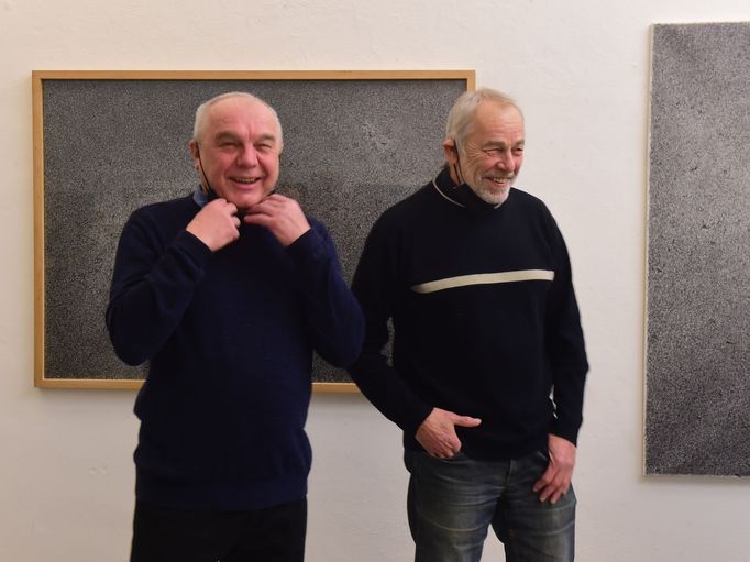 Výtvarníci Petr Kutra (vlevo) a Oldřich Šembera.