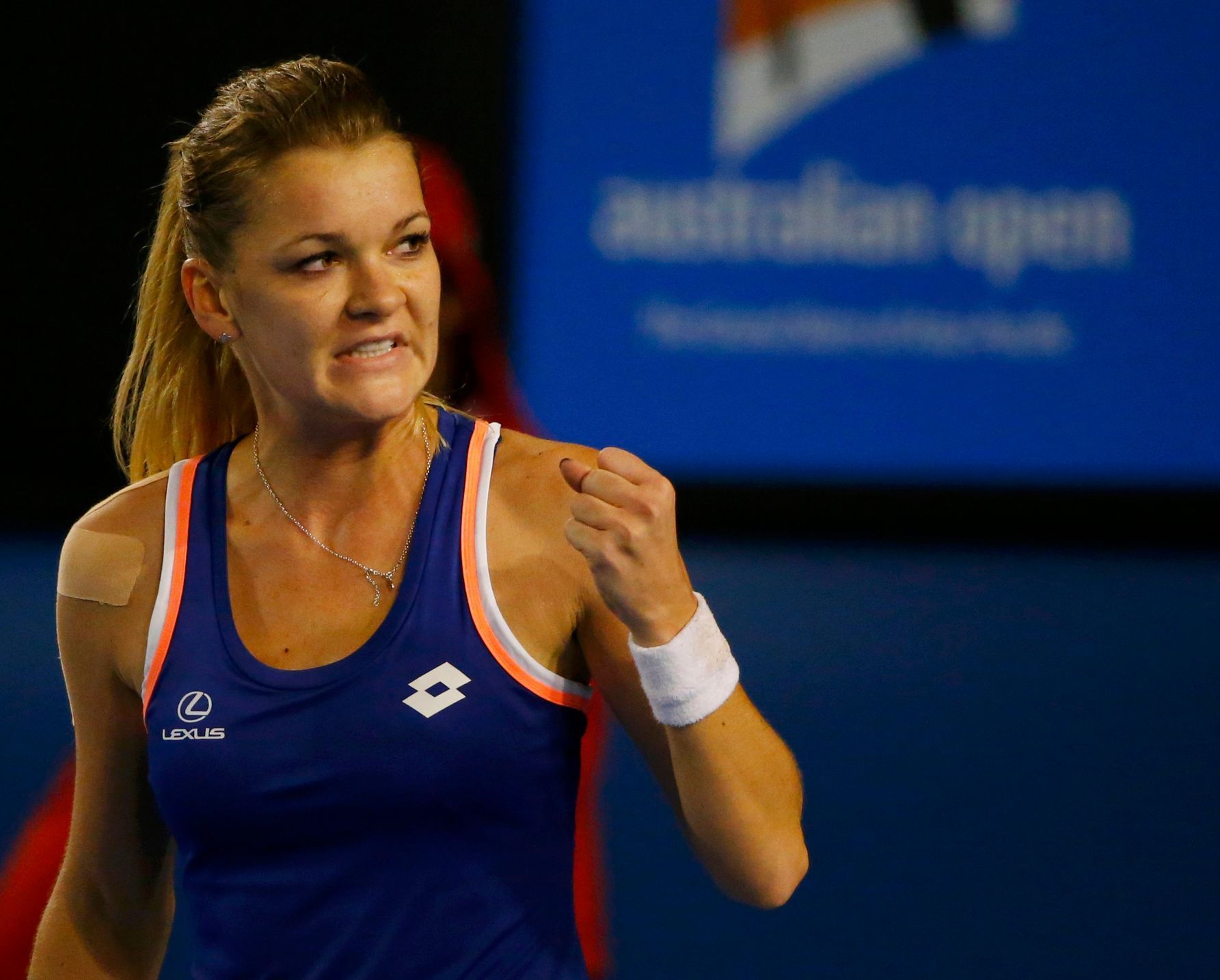 Agnieszka Radwaňská slaví postup do čtvrtfinále Australian Open