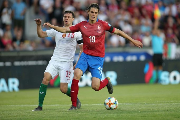 Patrik Schick v kvalifikaci ME 2020 Česko - Bulharsko.